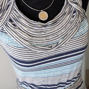 Striped Max Studio dress in light blue. Size small